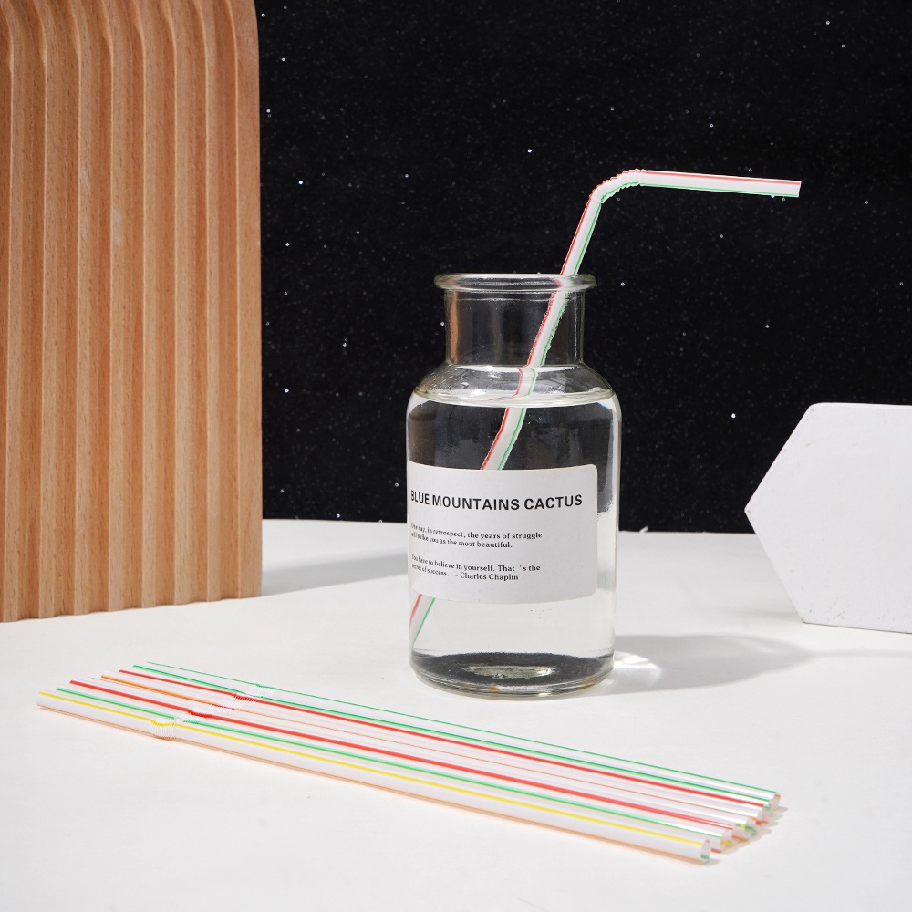 100 Ống Hút Nhiều Màu Dùng Một Lần Cho Tiệc Sinh Nhật Đám Cưới