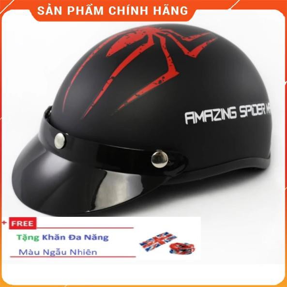 Mũ bảo hiểm 1/2 Đầu SPIDER MAN chất liệu nhựa ABS siêu bền