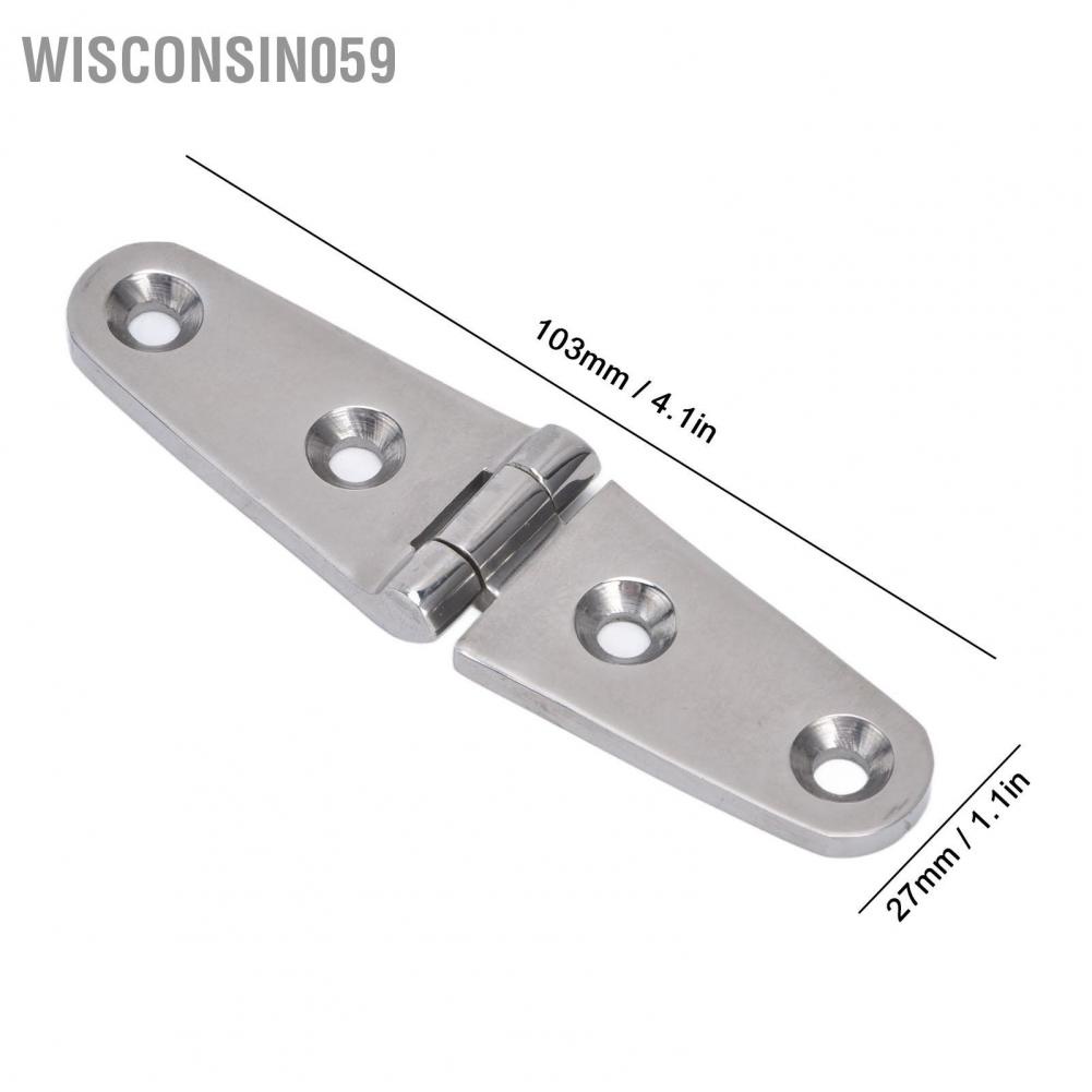 Wisconsin059 4 Hole Hinge 316 Stainless Steel Bearing Hinges Replacement Marine Yacht Accessories ZY‑HY‑010