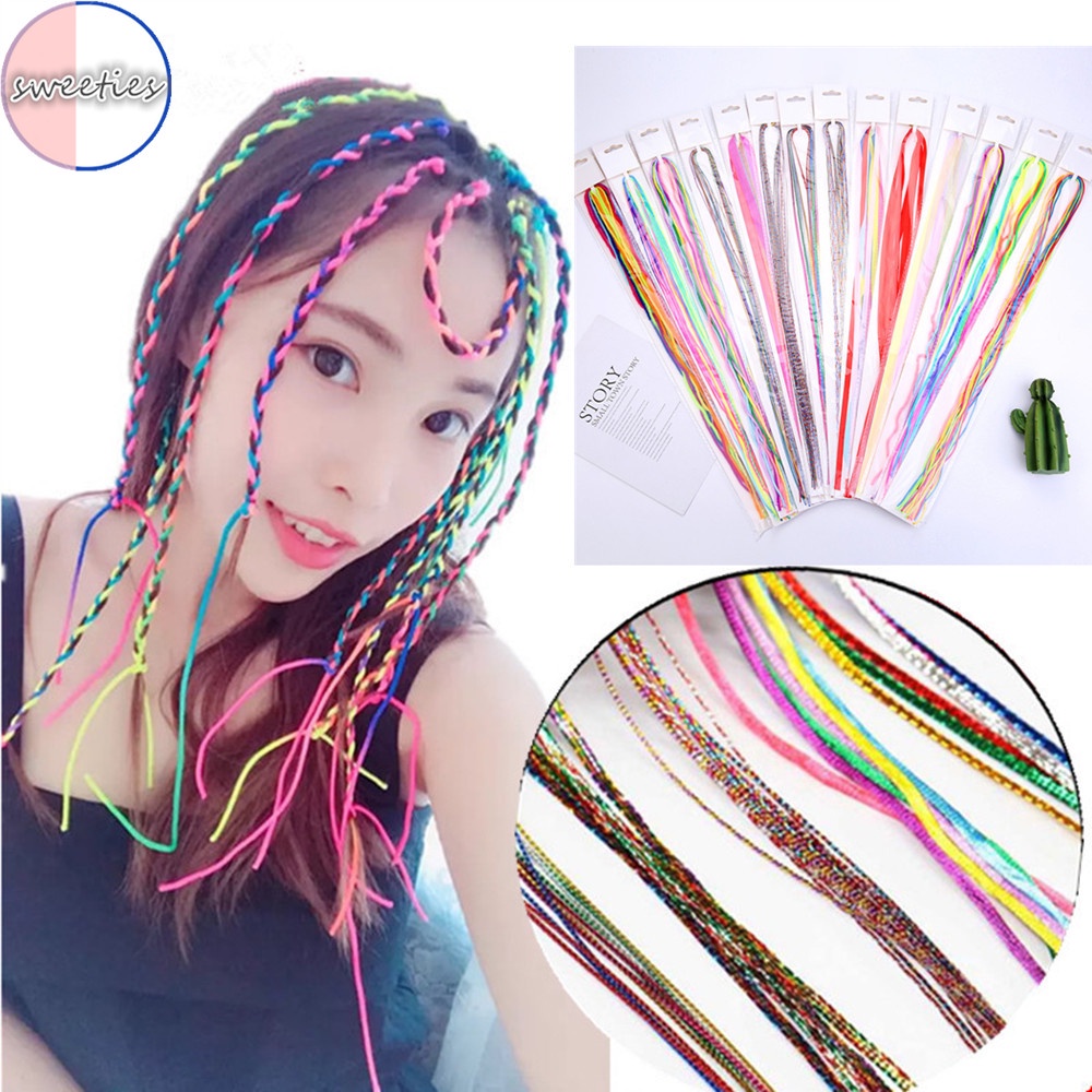 Dây Buộc Tóc Bện Nhiều Màu Sắc Thời Trang Cho Nữ