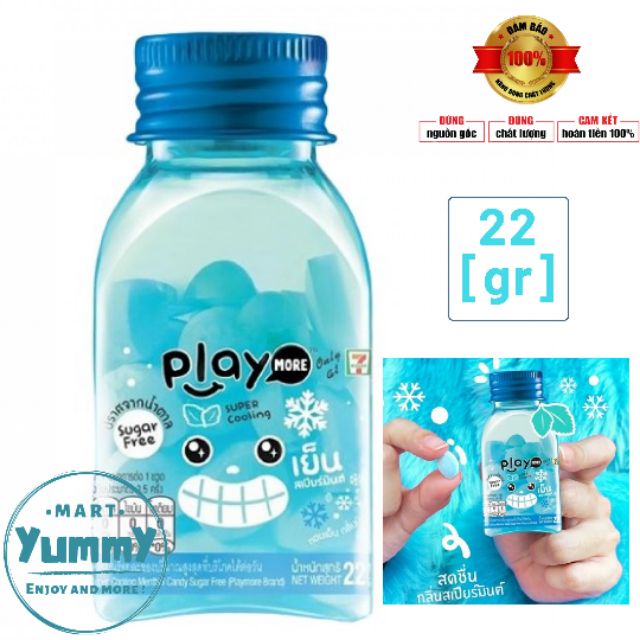 [Kẹo Thái Lan] Hộp  kẹo Play vị  More Bạc hà  gói  - 12 Gói 12gr