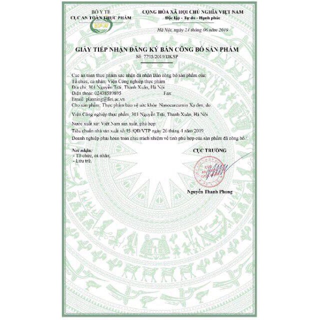 Nano Curcumin xạ đen - Giảm viêm loét dạ dày tá tràng.