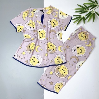 Bộ tole nữ mặc nhà cổ V quần lửng, tole xuất khẩu f21