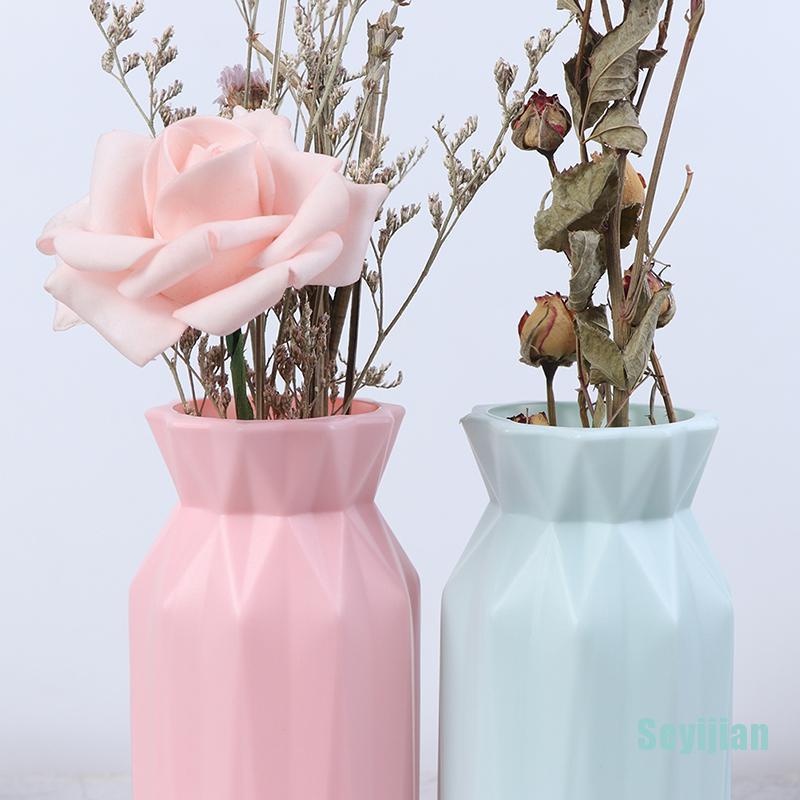 Bình Hoa Bằng Nhựa Giả Gốm Sứ Phong Cách Bắc Âu Sáng Tạo Dành Cho Trang Trí Nhà Cửa