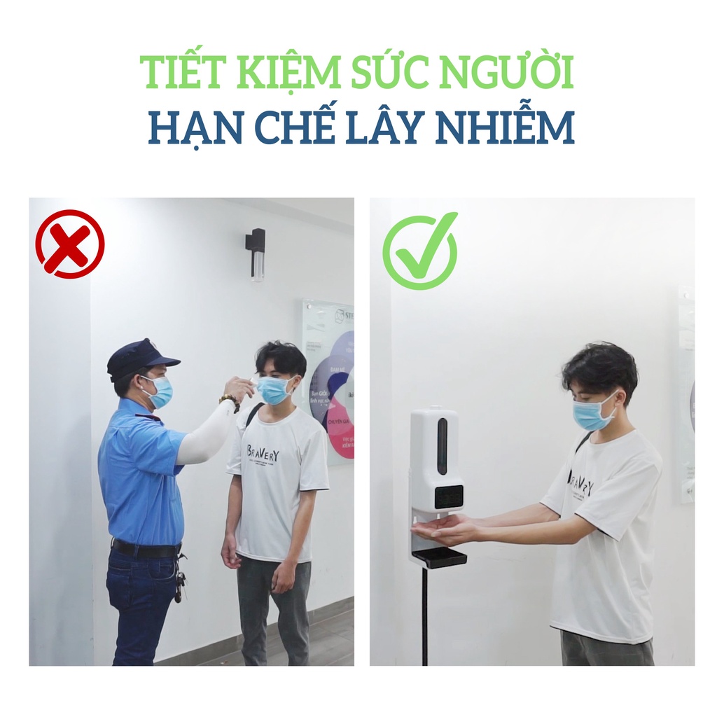 Máy Sát Khuẩn, Máy Đo Thân Nhiệt Thông Minh KETAMIX - Tặng Kèm Dung Dịch Sát Khuẩn 500ml (Cái)