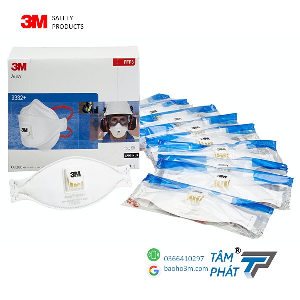 3M 9332+FFP3 [Lẻ]-khẩu trang KF94 có van chống dịch, chống bụi PM2.5 -dùng cho nhân viên y tế & công việc phát sinh bụi | BigBuy360 - bigbuy360.vn