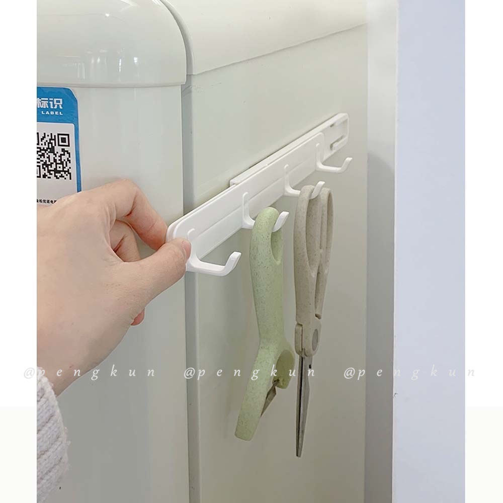 Móc Treo Đồ Gắn Tường Bốn Móc Có Thể Thu Gọn Không Cần Đục Lỗ Cho Nhà Bếp/Phòng Tắm