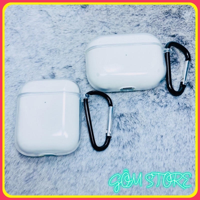 Vỏ ốp case bọc ốp tai nghe trong suốt dành cho tai nghe bluethoot không dây airpod 1, airpod 2, airpod pro, airpod 3