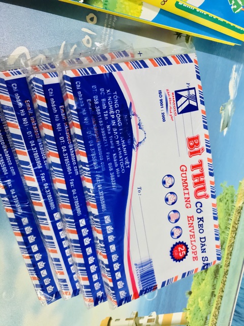(1 tập/25c) phong bì thư thiệp mời