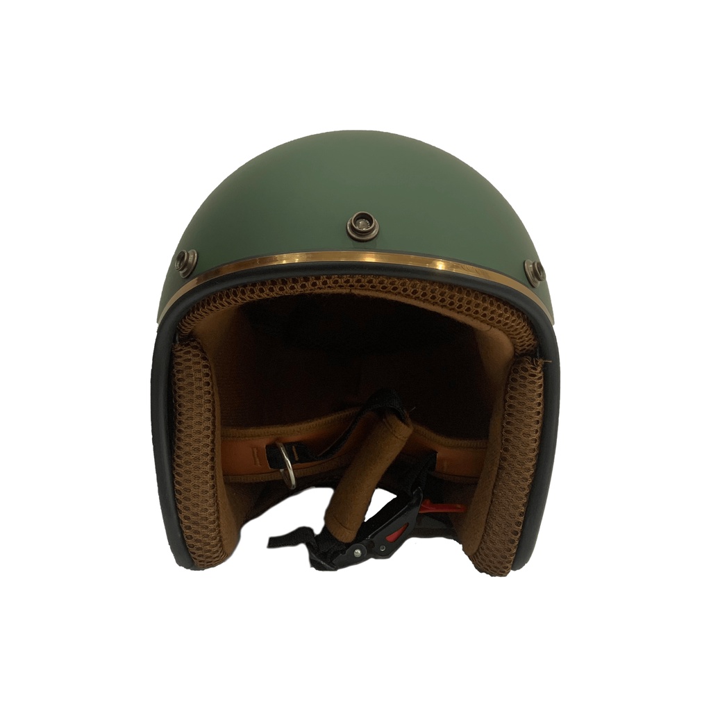 Mũ Bảo Hiểm HESA 3/4 Đầu Xanh Lính Viền Đồng Hàng Chính Hãng Bảo Hành 5 Năm