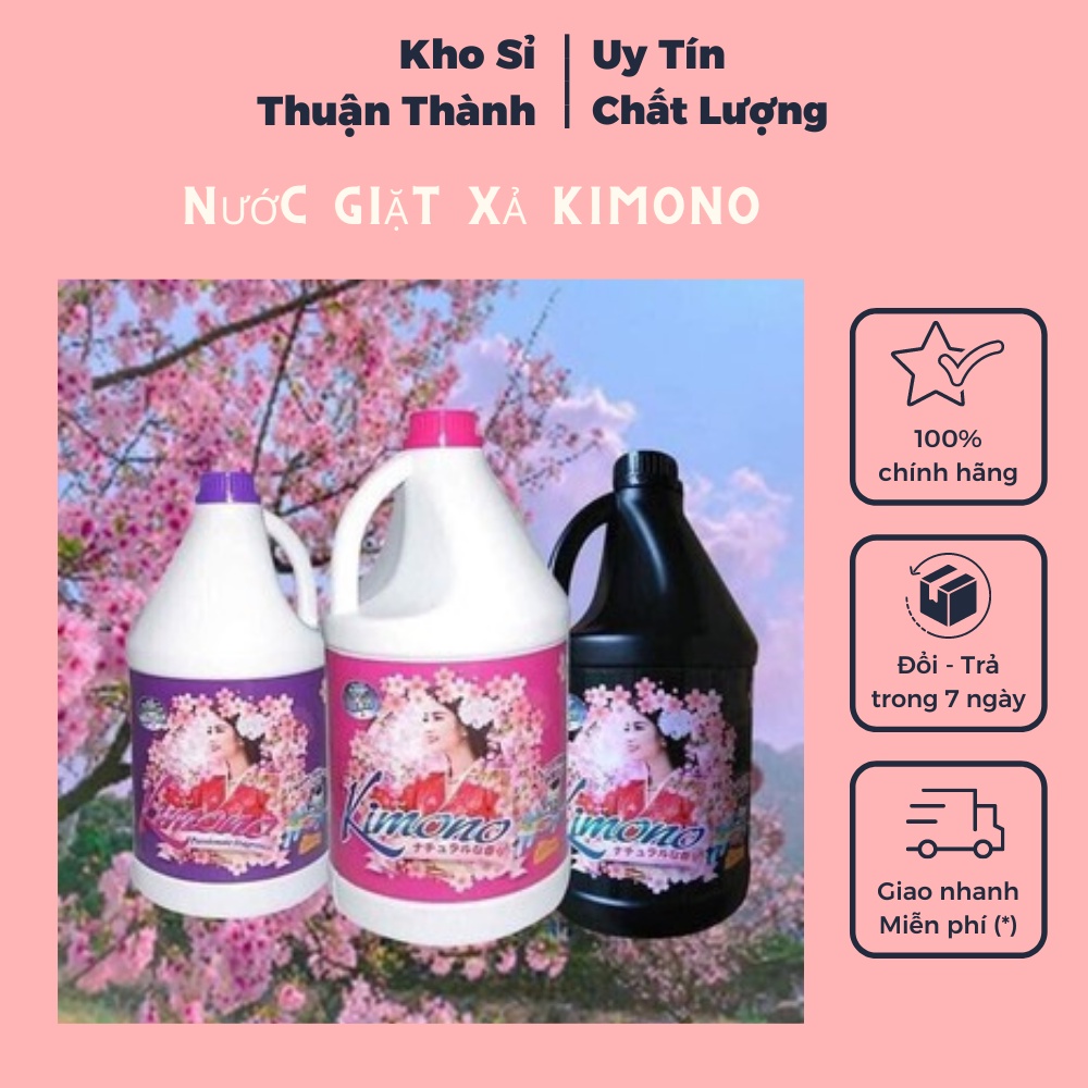 Nước giặt xả Kimono 2in1 công nghệ Nhật giặt siêu sạch - loại (3,6lít)