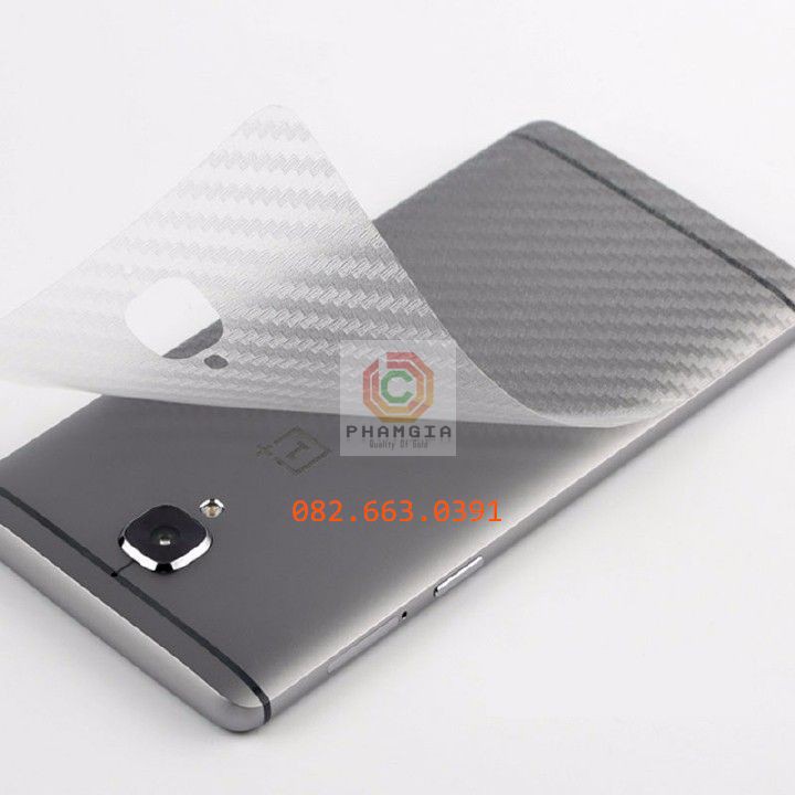 Miếng dán mặt lưng skin carbon Oneplus 3T