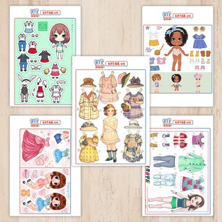 Đồ chơi cắt thủ công Búp bê giấy Set BBG 0013