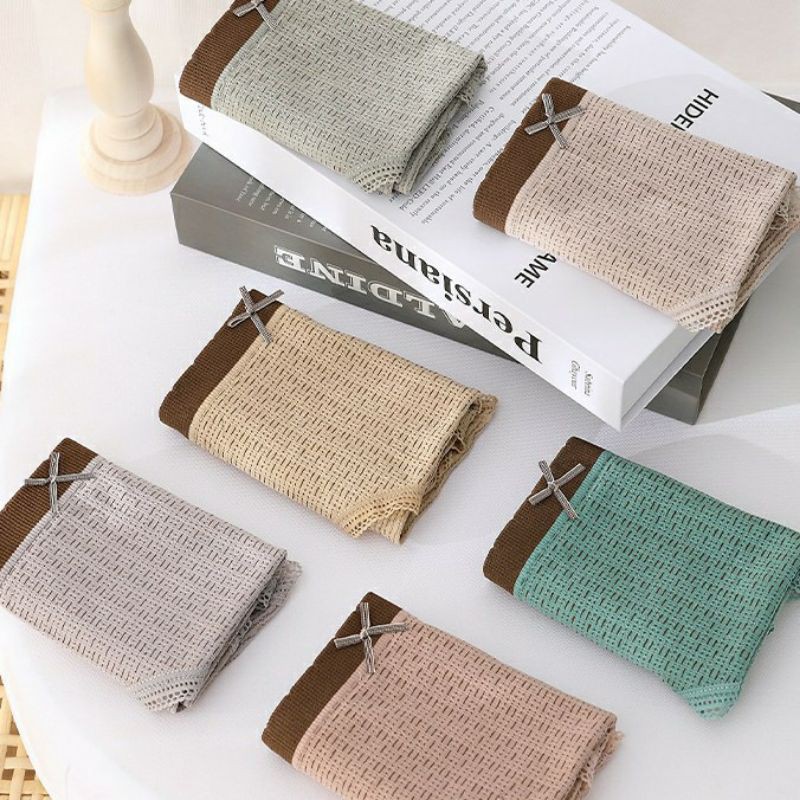 Quần Lót Nữ Cotton❤FREESHIP❤Quần Lót Cotton Đính Nơ Viền Ren Siêu Co Giãn_Mã 6828 | BigBuy360 - bigbuy360.vn