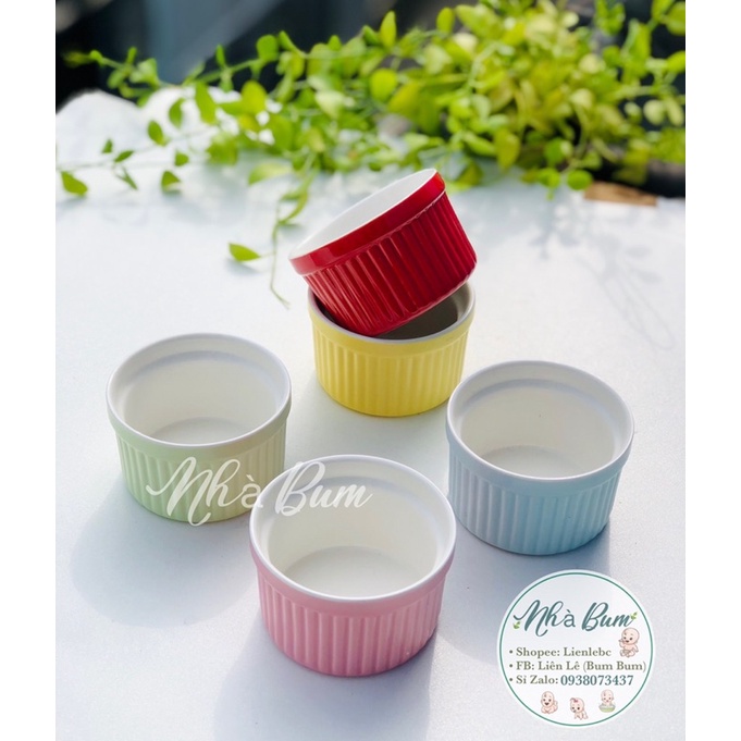 Bát sứ Ramenkin không nắp 100ml - Nhiều màu sắc
