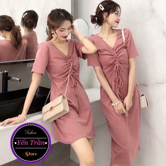 [ Mã FAMAYWA2 giảm 10K đơn 50K] Váy xuông dây rút ngực chất đẹp đổ shop | BigBuy360 - bigbuy360.vn