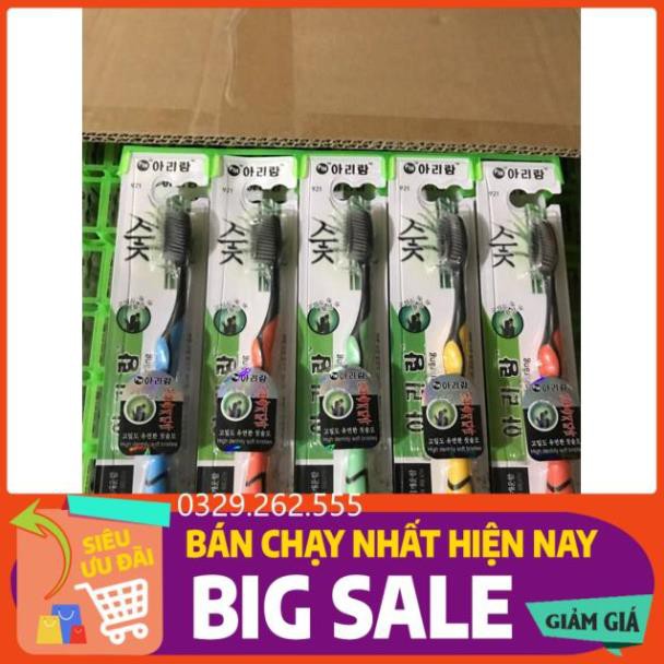 (FreeShip) Bàn Chải Đánh Răng Than Tre Hoạt Tính Hàn Quốc BOSSI NO921