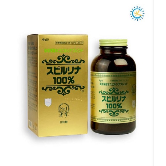 Tảo xoắn Nhật Spirulina 2200 viên Cho Ba Mẹ Cửa Sổ Vàng