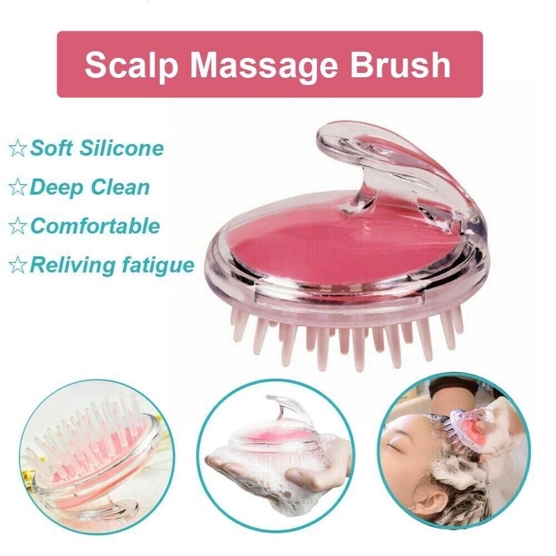 (Hàng Mới Về) Bàn Chải Gội Đầu Massage Bằng Silicon Phong Cách Nhật Bản