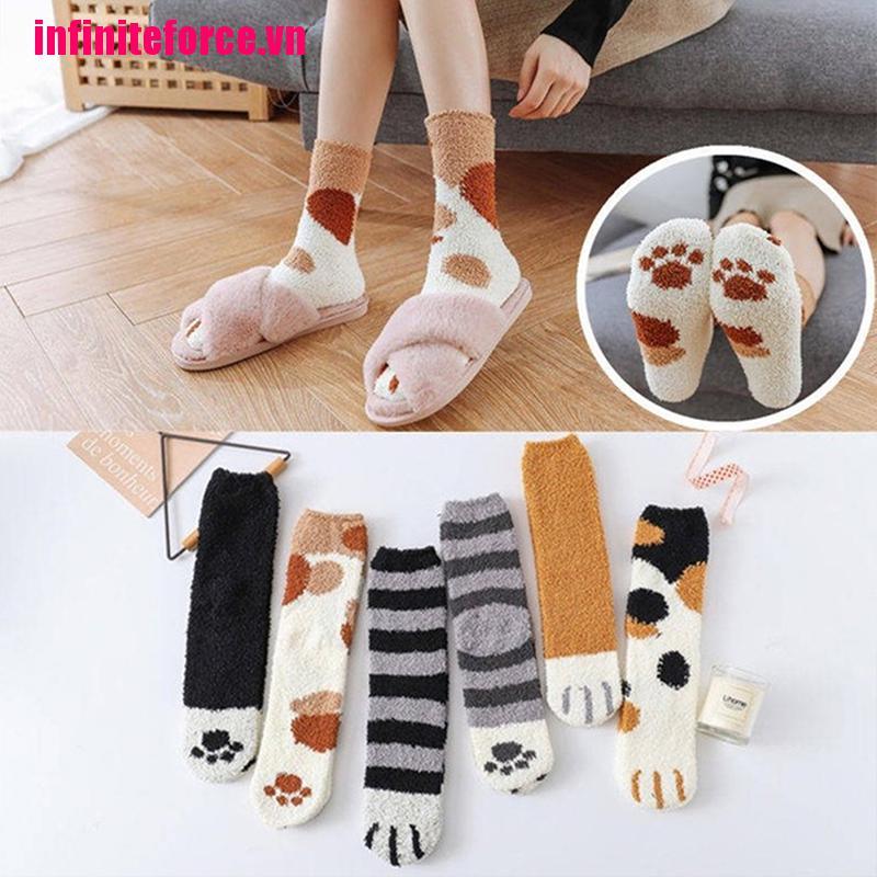 Vớ cotton họa tiết chân mèo dễ thương