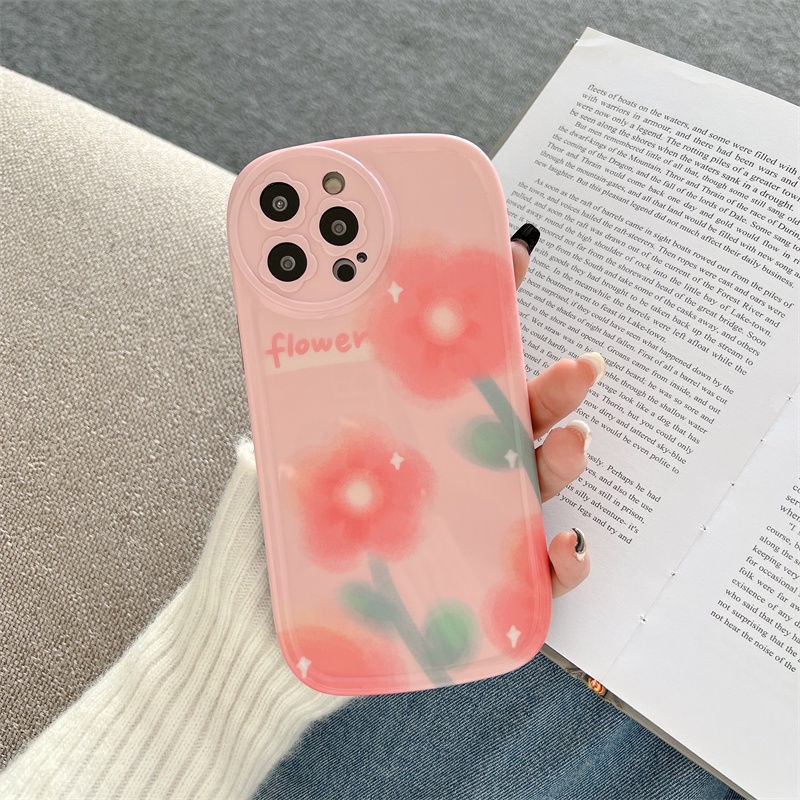 Ốp Điện Thoại Họa Tiết Hoa Tulip Dễ Thương Dành Cho IPhone 12 13 11 Pro Max X Xs Max Xr