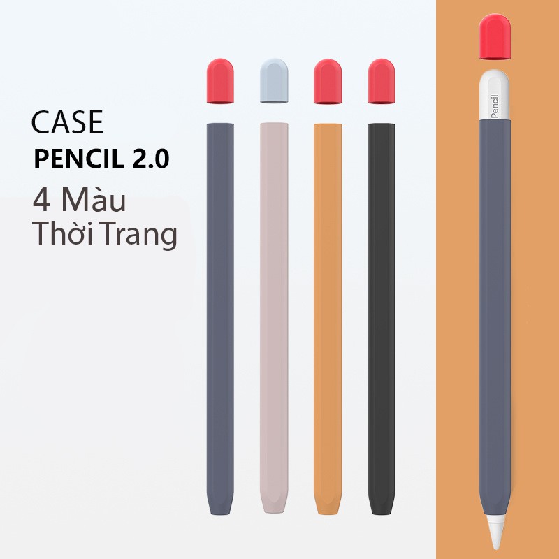 Ốp/Case Silicon Pencil 2 Kiểu Bút Chì AHASTYLE Chống Bẩn, Chống Trầy, Có Thể Sạc Mà Không Cần Tháo Ốp