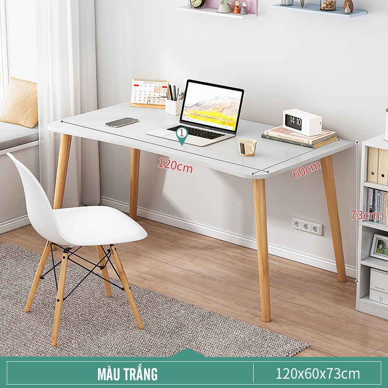 Bàn học giá rẻ kết hợp kệ sách đa ngăn mặt MDF chống xước chống nước thương hiệu IGA -GP197