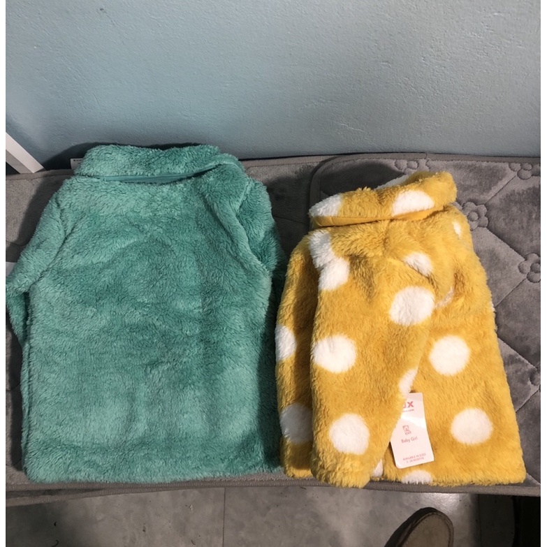 Áo lông bé gái Max 3-24m  Áo lông cừu lót thun cotton mềm xuất dư 1221