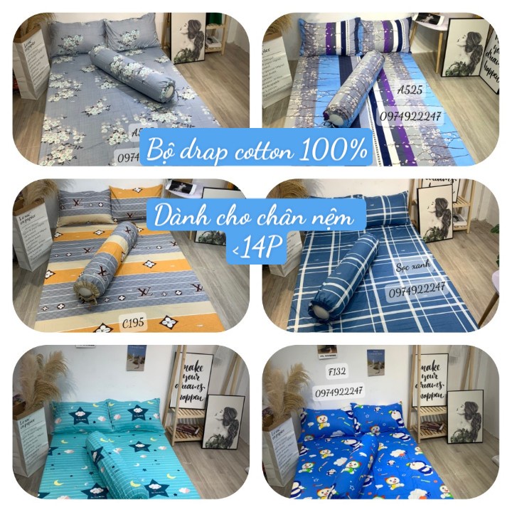 Ga giường Cotton 100% Thắng Lợi chính hãng IN LOGO THẮNG LỢI, không xù lông, không phai màu, (nệm &lt; 14p)