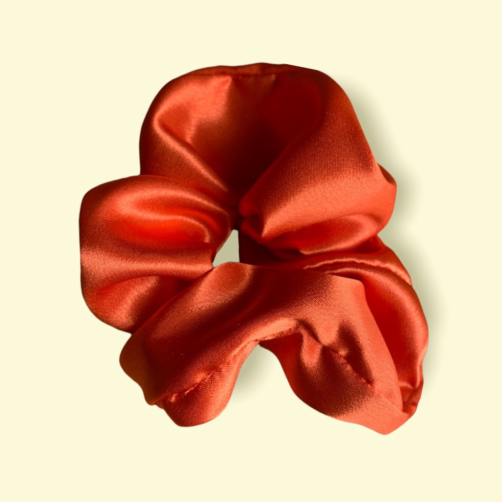 Cột tóc vải scrunchies buộc tóc vải trơn bóng loại đẹp hot trend