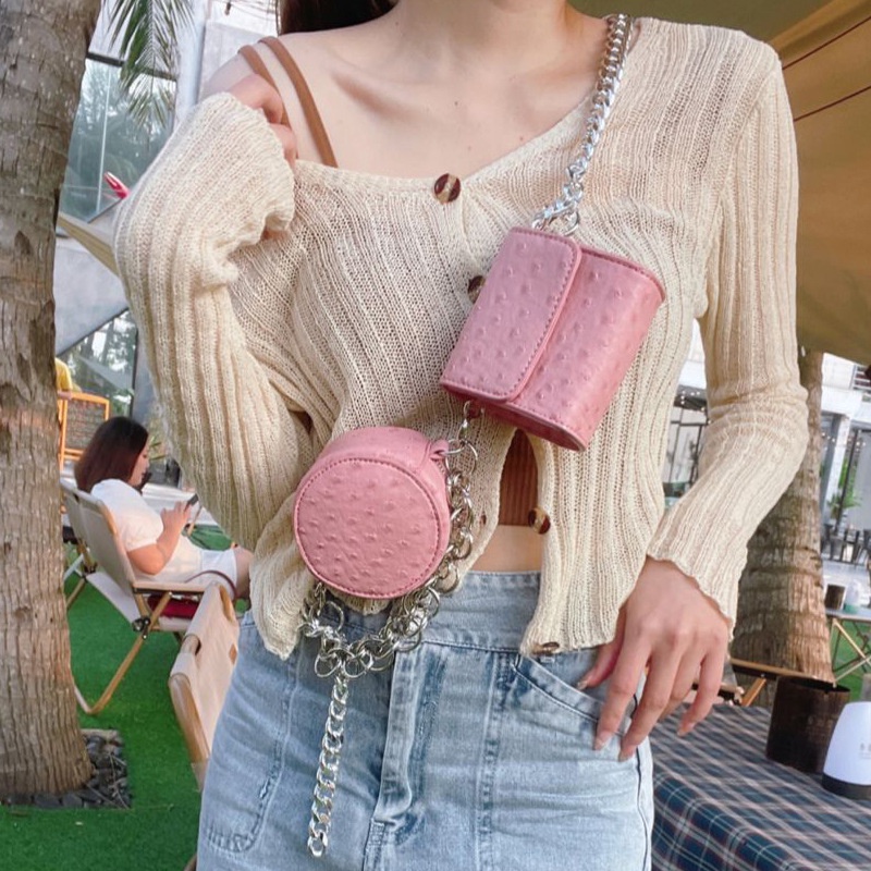 Túi Đeo Chéo Mini 2 Trong 1 Phong Cách Hàn Quốc Thời Trang Cho Nữ