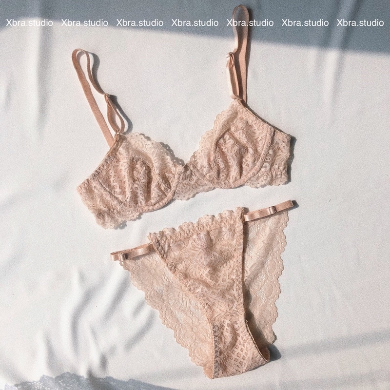 Bộ đồ lót ren mi áo gọng không mút quần dây mảnh sexy | BigBuy360 - bigbuy360.vn