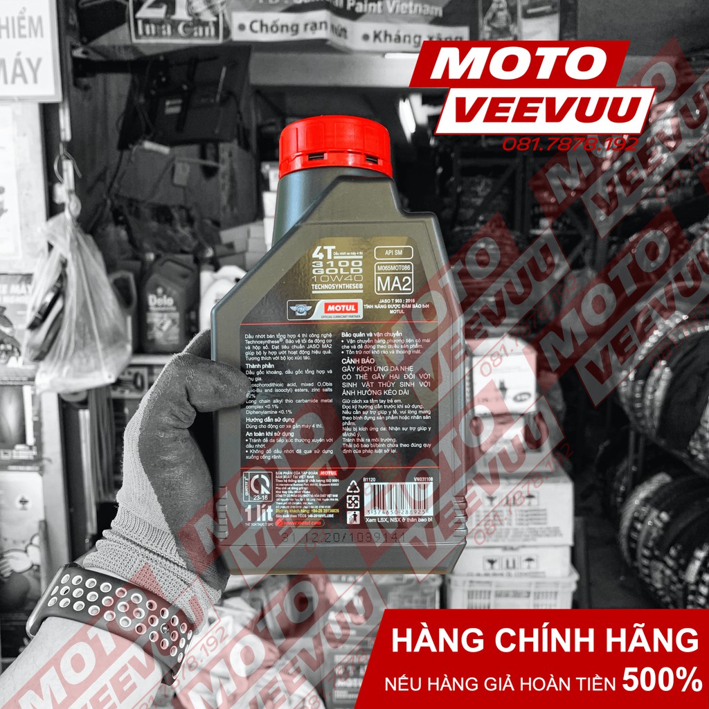 Dầu nhớt xe số Motul 3100 GOLD 10W40 1 Lít &amp; 800ml