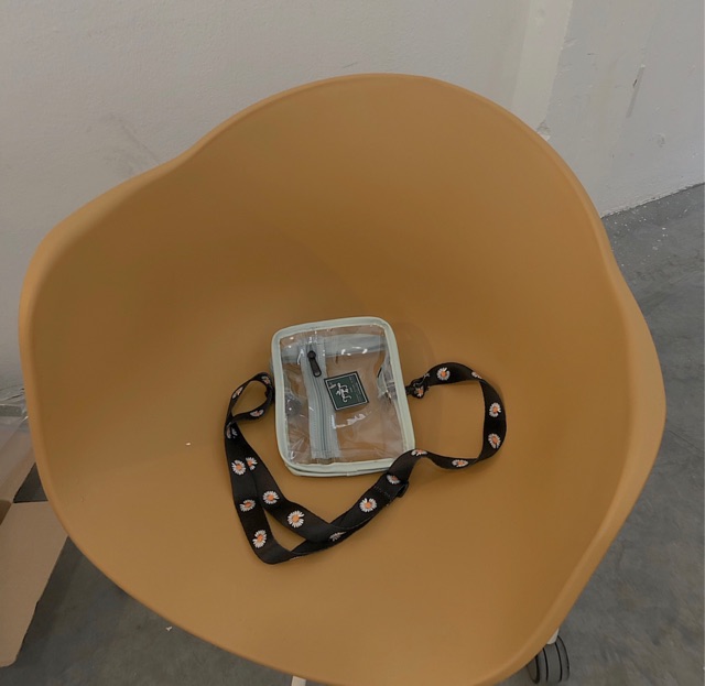 Túi đeo chéo trong suốt quai hoa daisy Ulzzang (có sẵn)