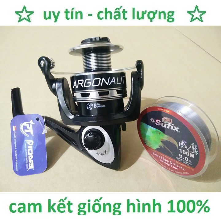 Máy Câu Argonaut 6000 Pioneer AT 6000 Chính Hãng - Tặng Kèm 100m Cước