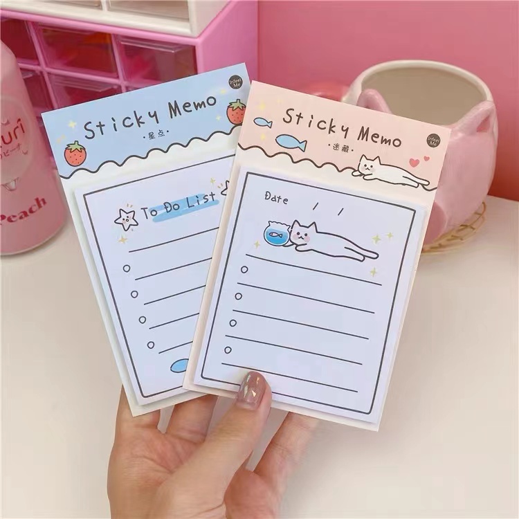 Giấy ghi chú lên kế hoạch hàng tuần dễ thương