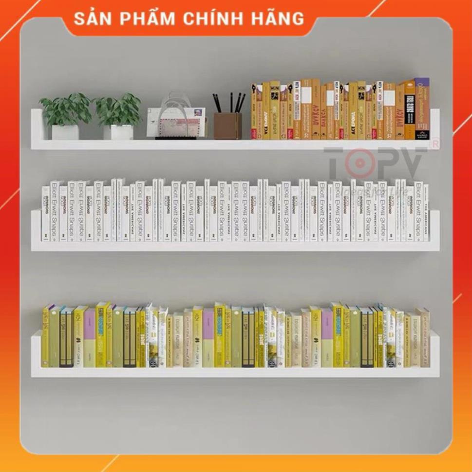 Giá sách treo tường kiêm kệ decor chữ U TopV kệ sách gỗ tủ để đựng đỡ kê vở cho bé nhỏ mini giá rẻ trắng TopV HCM