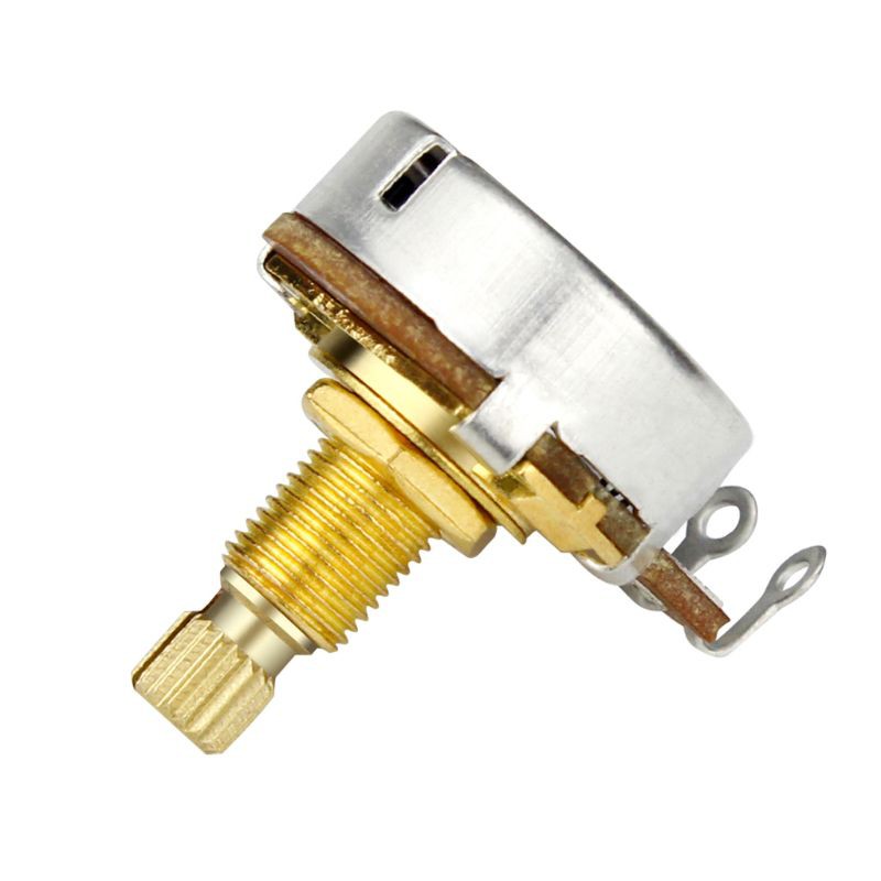 Chiết áp điều chỉnh âm lượng trục đồng thau tách dài màu vàng cho đàn guitar bass điện A500K
