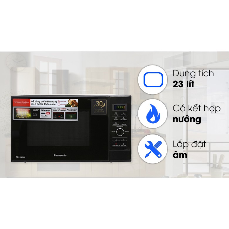 Lò vi sóng inverter Panasonic  NN-GD37HBYUE 23 lít có nướng