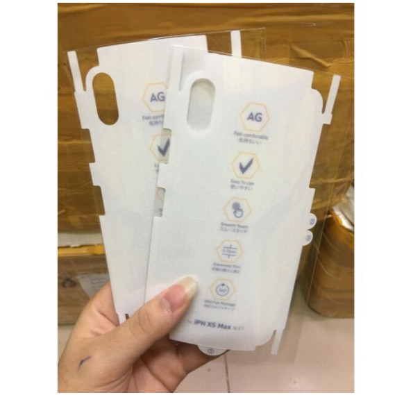 Dán PPF nhám chống vân tay cho iPhone Xs Max Mặt trước, mặt sau bảo vệ máy