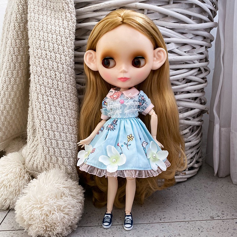 Blythe Búp Bê NBL Tùy Chỉnh Sáng Bóng Mặt 1/6 Cho Cô Gái Búp bê