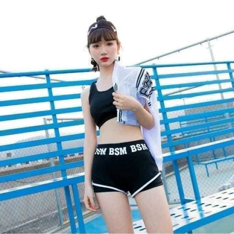 Bộ tăm bộ đồ bơi đi biển cao cấp kèm áo lưới 8982