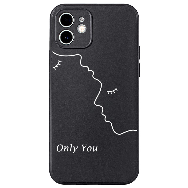 Ốp lưng JURSUE chống bẩn hình cặp đôi dễ thương đẹp cho iPhone 13 12 11 Pro Max SE 2020 X XR XS ip 8 7 6 6S Plus Y339