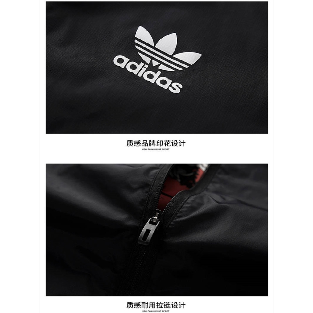 Adidas Shamrock Men And Women Three Stripes Double Sided Wear Thin Leather Clothing Style Anti-UV Casual Loose Sun Coat | BigBuy360 - bigbuy360.vn