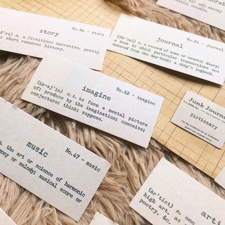 Lable giấy cứng vocabulary in mực