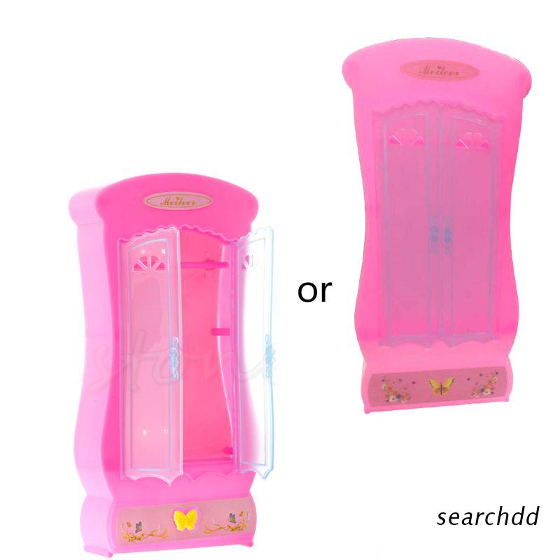 1 tủ quần áo màu hồng cho búp bê