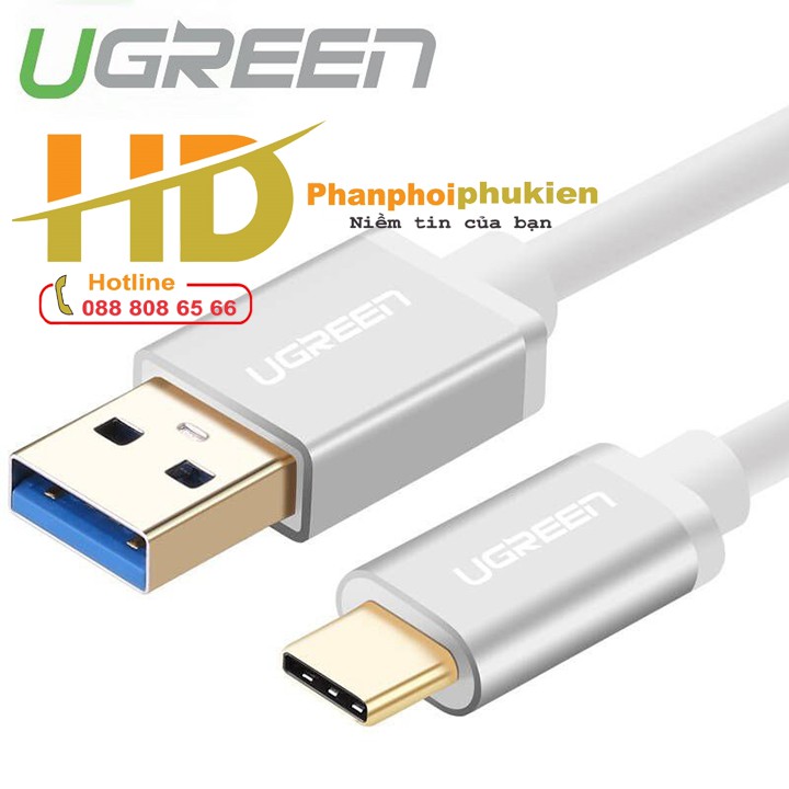 Cáp USB 3.0 sang Type C dài 0.5m Ugreen 30465