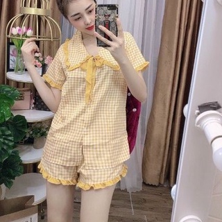 Sét bộ ngủ CARO phối bèo dễ thương 😘