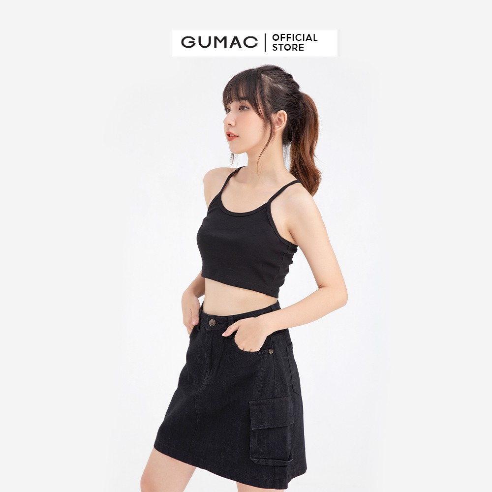 [Mã WABRGB11 giảm 10% đơn từ 250k] Áo croptop 2 dây GUMAC ATB636 | BigBuy360 - bigbuy360.vn