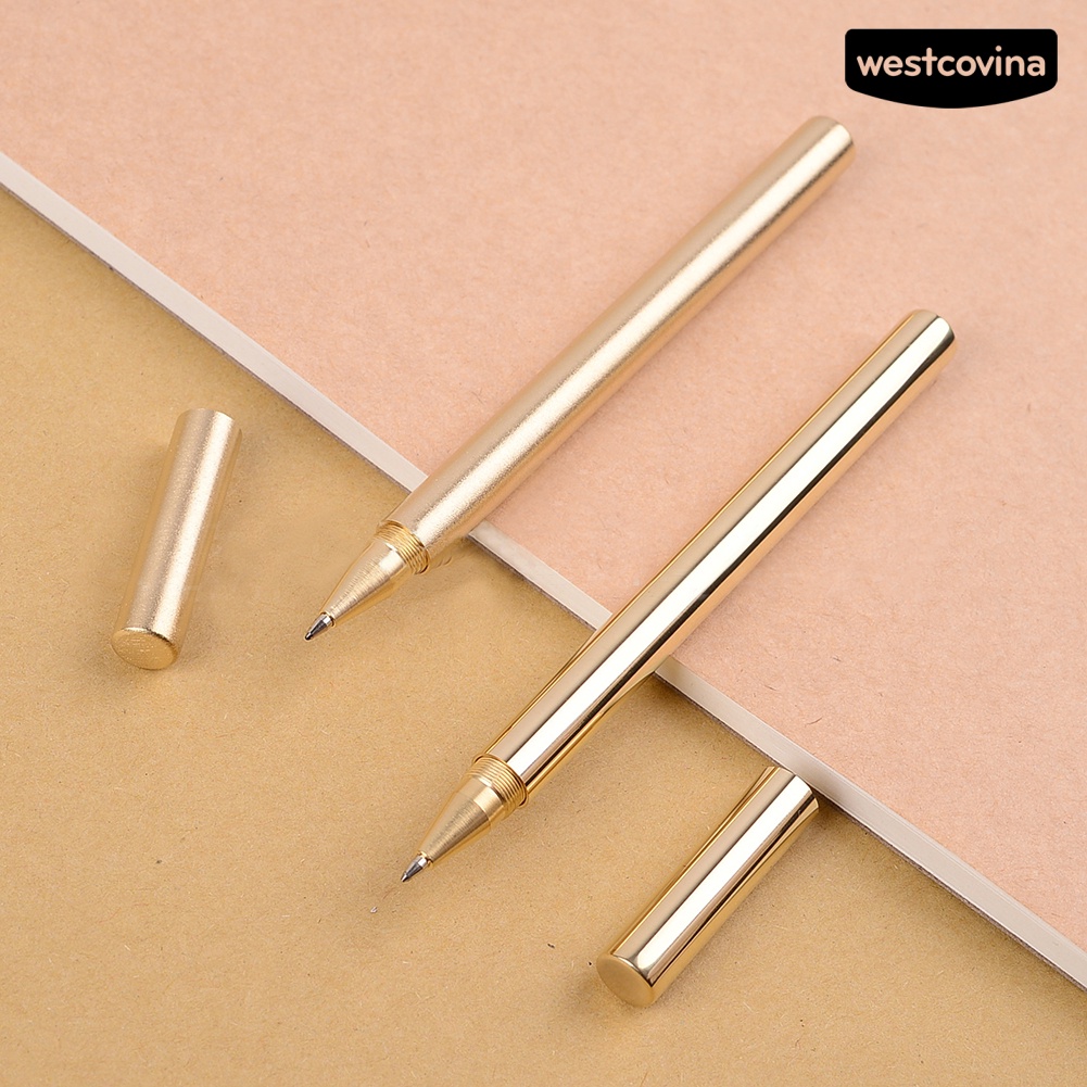 [Hot]✍Bút Mực Gel Vỏ Kim Loại Đồng Thau Phong Cách Retro Cho Văn Phòng